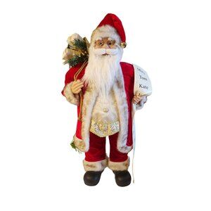 Santa Claus Christmas 32" Figure with Name List